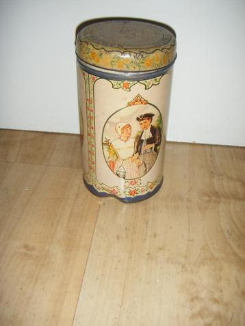 Heel oud Albert Heijn blik,Zaans huis,klederdracht,voorraadb beschikbaar voor biedingen
