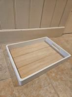 Dienblad hout met witte rand, Huis en Inrichting, Woonaccessoires | Dienbladen, Ophalen, Nieuw, Rechthoekig, Hout