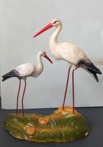 Brocante Ooievaar met kleintje, Ophalen of Verzenden