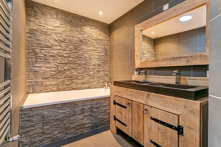 Badmeubel steigerhout, Huis en Inrichting, Badkamer | Badkamermeubels, Nieuw, Wastafelkast, Minder dan 100 cm, 50 tot 100 cm, 25 tot 50 cm