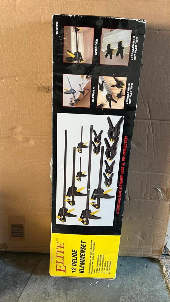 Elite 12-delige Klemmenset - Nieuw in Doos, Doe-het-zelf en Verbouw, Gereedschap | Handgereedschap, Nieuw, Ophalen