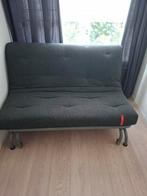 Grijze Slaapbank / Futon, Ophalen, Tweepersoons, 140 cm, Zo goed als nieuw