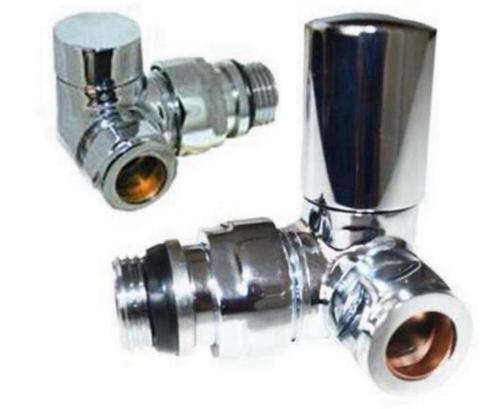 Handdoekrek Radiatorkleppen 15mm radiator klep hoek 4X SET, Doe-het-zelf en Verbouw, Verwarming en Radiatoren, Ophalen of Verzenden