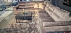 Direct ophalen | Taupe Hoekbank Velvet | showroom Utrecht, Huis en Inrichting, Banken | Bankstellen, Hoekbank, 150 cm of meer