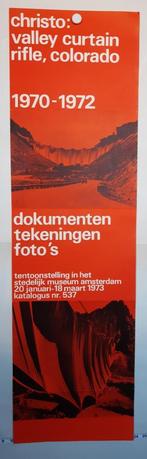 Wim Crouwel Poster Christo Valley Curtain Stedelijk Museum, Rechthoekig Staand, Verzenden, Zo goed als nieuw, A1 t/m A3