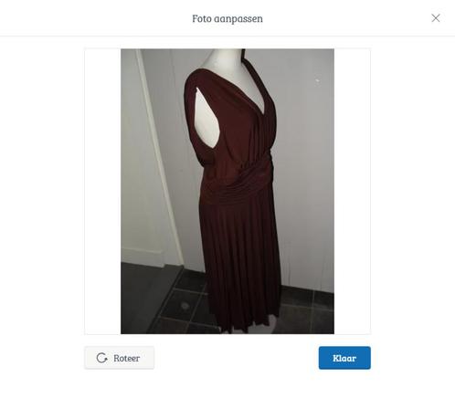 Studio AA jurk maat 42 ( USA 12) met plooien, Kleding | Dames, Jurken, Zo goed als nieuw, Maat 42/44 (L), Bruin, Knielengte, Ophalen of Verzenden