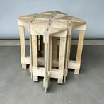 4 Design Barkrukken/Bijzettafels - Uniek!, Huis en Inrichting, Stoelen, Charlotte Perriand style, Gebruikt, Overige kleuren, Huysmans