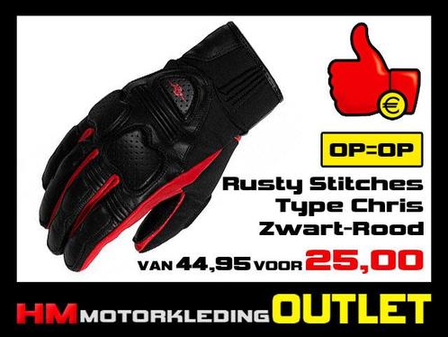 Motorhandschoen Rusty Stitches Chris - Zwart-Rood Handschoen, Motoren, Kleding | Motorkleding, Handschoenen, Dames, Heren, Kinderen