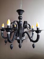 Hallamp Kroonluchter Zwart 5-arms, Huis en Inrichting, Lampen | Kroonluchters, Ophalen, Metaal