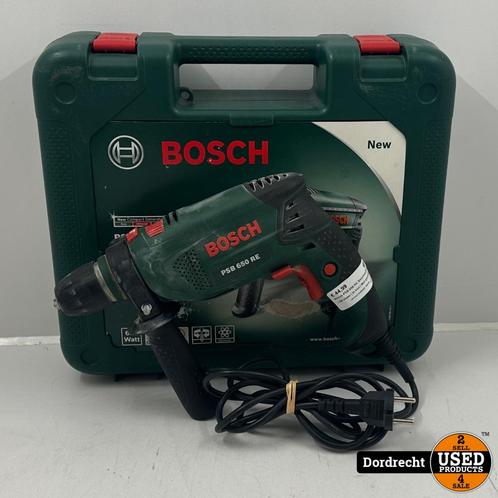 Bosch PSB 650 RE Boormachine | Op snoer | In kist | Met gara, Doe-het-zelf en Verbouw, Gereedschap | Boormachines, Zo goed als nieuw