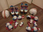 2 sets K3 rolschaatsen en helm en beschermers mt 35-38, Ophalen of Verzenden, Gebruikt