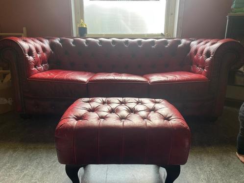 Verkocht, Huis en Inrichting, Banken | Sofa's en Chaises Longues, Gebruikt, Driepersoons, 200 tot 250 cm, 75 tot 100 cm, Leer