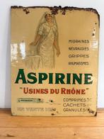 Oud reclamebord ‘Aspirine’ teab over te nemen., Ophalen