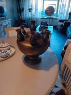 Bronskleurige Tulpenvaas, Huis en Inrichting, Woonaccessoires | Vazen, Ophalen, Gebruikt, Overige kleuren, Aardewerk of Porselein