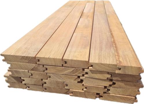 15.21 m2 hardhout vlonderhout / vloerhout  7 cm dik -nr: HP3, Tuin en Terras, Palen, Balken en Planken, Nieuw, Planken, 250 cm of meer