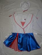 Leuk rood/wit/blauw MARINE/MATROOS/NAVY jurk + hoedje, Ophalen, Carnaval, Maat 42/44 (L), Zo goed als nieuw