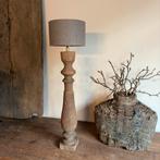 Authentieke Balusterlamp Aura Peeperkorn Sober Landelijk, Huis en Inrichting, Lampen | Tafellampen, Hout, 50 tot 75 cm, Nieuw