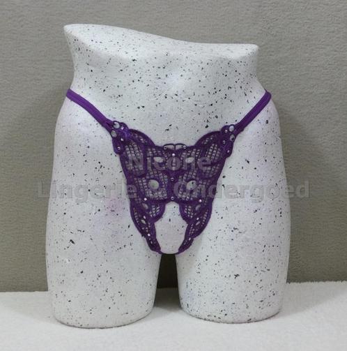String met open kruisje S/M Gratis Verzending (318), Kleding | Dames, Ondergoed en Lingerie, String, Ophalen of Verzenden