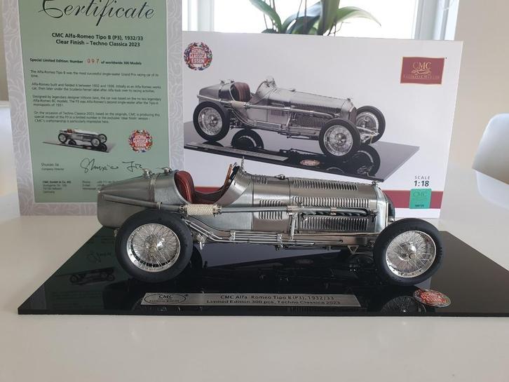 1:18 CMC Alfa Romeo Tipo B (P3) Techno Classica 2023 #97/300, Hobby en Vrije tijd, Modelauto's | 1:18, Zo goed als nieuw, Auto
