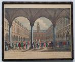 Gezicht van de Beurs te Amsterdam, oude gravure 1786, Antiek en Kunst, Ophalen of Verzenden