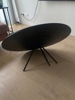 Salontafel Rond Zwart Hardhout blad. 80 rond 30 hoog, Ophalen, 50 tot 100 cm, Rond, 50 tot 100 cm