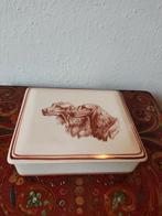 Prachtige vintage porseleinen dekseldoos van Setter Set, Verzenden