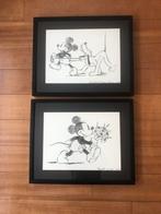 2 Disney Lijsten met Mickey Mouse afbeelding, Antiek en Kunst, Ophalen