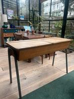 Authentieke vintage schooltafel / Desk bureau table, Antiek en Kunst, Ophalen