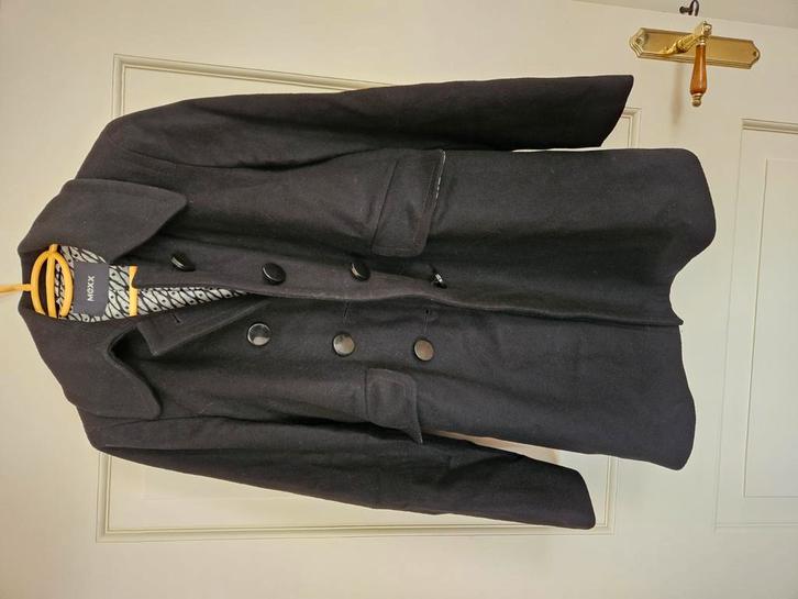 Mexx mantel maat 40, Kleding | Dames, Jassen | Winter, Zo goed als nieuw, Maat 38/40 (M), Zwart, Ophalen of Verzenden