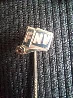 Zilveren FNV speldje met steentje (925 DV), Verzamelen, Speldjes, Pins en Buttons, Ophalen, Gebruikt, Overige onderwerpen, Speldje of Pin