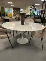 Tulp tafel - ronde tafel wit - witte ronde tafel 150cm, Ophalen, Nieuw, Wit, Eén