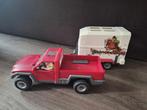 Schleich trailer met auto, roze met paard, Ophalen, Zo goed als nieuw, Jongen of Meisje