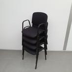 set 4 stuks Car kantinestoelen - nieuwe stof zwart, Huis en Inrichting, Stoelen, Ophalen of Verzenden, Nieuw, Zwart, Stof