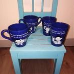 Blue band bekers 4 stuks, Ophalen, Glas of Glazen, Gebruikt, Overige stijlen