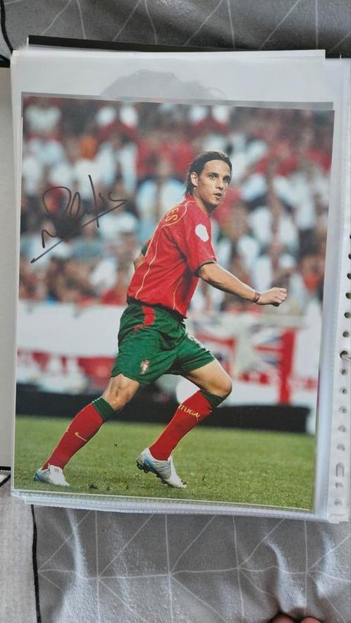 20x30cm foto + originele handtekening Nuno Gomes Portugal, Verzamelen, Sportartikelen en Voetbal, Zo goed als nieuw, Buitenlandse clubs