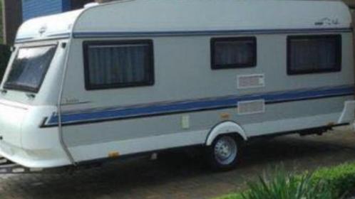Caravan Hobby 495 (Costa Brava Spanje), Caravans en Kamperen, Caravans, Particulier, tot en met 4, Rondzit, Hobby, 2 aparte bedden