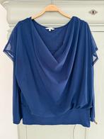 Kobalt blauwe waterval blouse top Miss Etam maat L, Kleding | Dames, Blouses en Tunieken, Blauw, Maat 42/44 (L), Ophalen of Verzenden