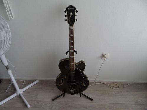 Ibanez AFS-77T Platte Hollow Body Metallic Grey evt Koffer, Muziek en Instrumenten, Snaarinstrumenten | Gitaren | Elektrisch, Zo goed als nieuw