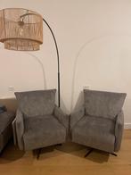 Zo goed als nieuwe draaibare fauteuil grijs (2 stuks), Ophalen, Zo goed als nieuw, Stof, 75 tot 100 cm