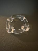 Vintage Pukeberg Zweden  Advent Kandelaar Glas, Ophalen of Verzenden