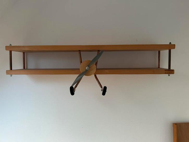 De Vliegenier vliegtuig wandplank - Dubbeldekker, Huis en Inrichting, Woonaccessoires | Wandplanken en Boekenplanken, Zo goed als nieuw