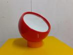 jaren 70 space age design spiegel bol rood oranje retro, Huis en Inrichting, Woonaccessoires | Spiegels, Minder dan 50 cm, Gebruikt