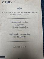 Reglement Dienstvoorwaarden NS - 1962, Ophalen of Verzenden, Gebruikt, Trein, Boek of Tijdschrift