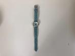 B565 Horloge Little Miss Lovely horloge met blauwe PU band, Sieraden, Tassen en Uiterlijk, Ophalen of Verzenden, Gebruikt, Blauw