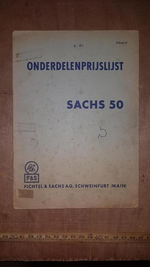 Onderdelenprijslijst Sachs 50, Fietsen en Brommers, Handleidingen en Instructieboekjes, Gebruikt, Ophalen of Verzenden