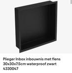 Plieger inbouwnis 30x30x 7,5 matzwart, Ophalen of Verzenden, Nieuw, Rvs, Douche