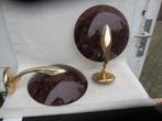SET Vintage Maison le Dauphin wandlampen Hollywood Regency, Ophalen of Verzenden, Gebruikt, Metaal