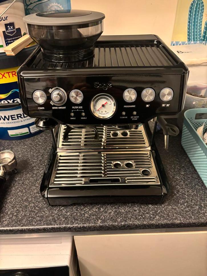 Sage Barista Express Espressomachine - Zo goed als nieuw!, Witgoed en Apparatuur, Koffiezetapparaten, Zo goed als nieuw, Koffiebonen