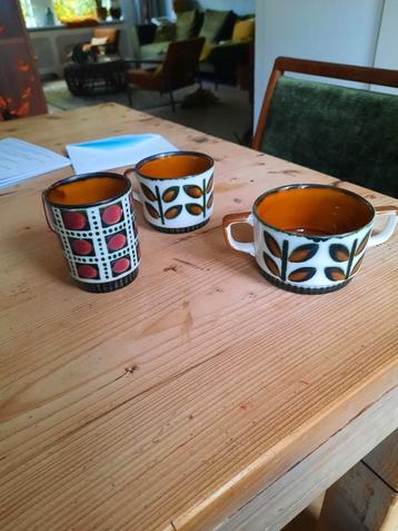 Vintage Kopjes/kommen set boch Belgium beschikbaar voor biedingen
