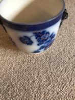 Mooi ANTIEK  barok blauw/wit/goud bloempot jaren 50/60, Antiek en Kunst, Antiek | Keramiek en Aardewerk, Ophalen of Verzenden